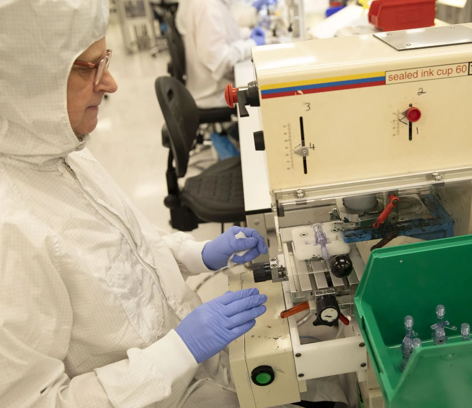 sterile barrier with sealed ink cup 60 machine