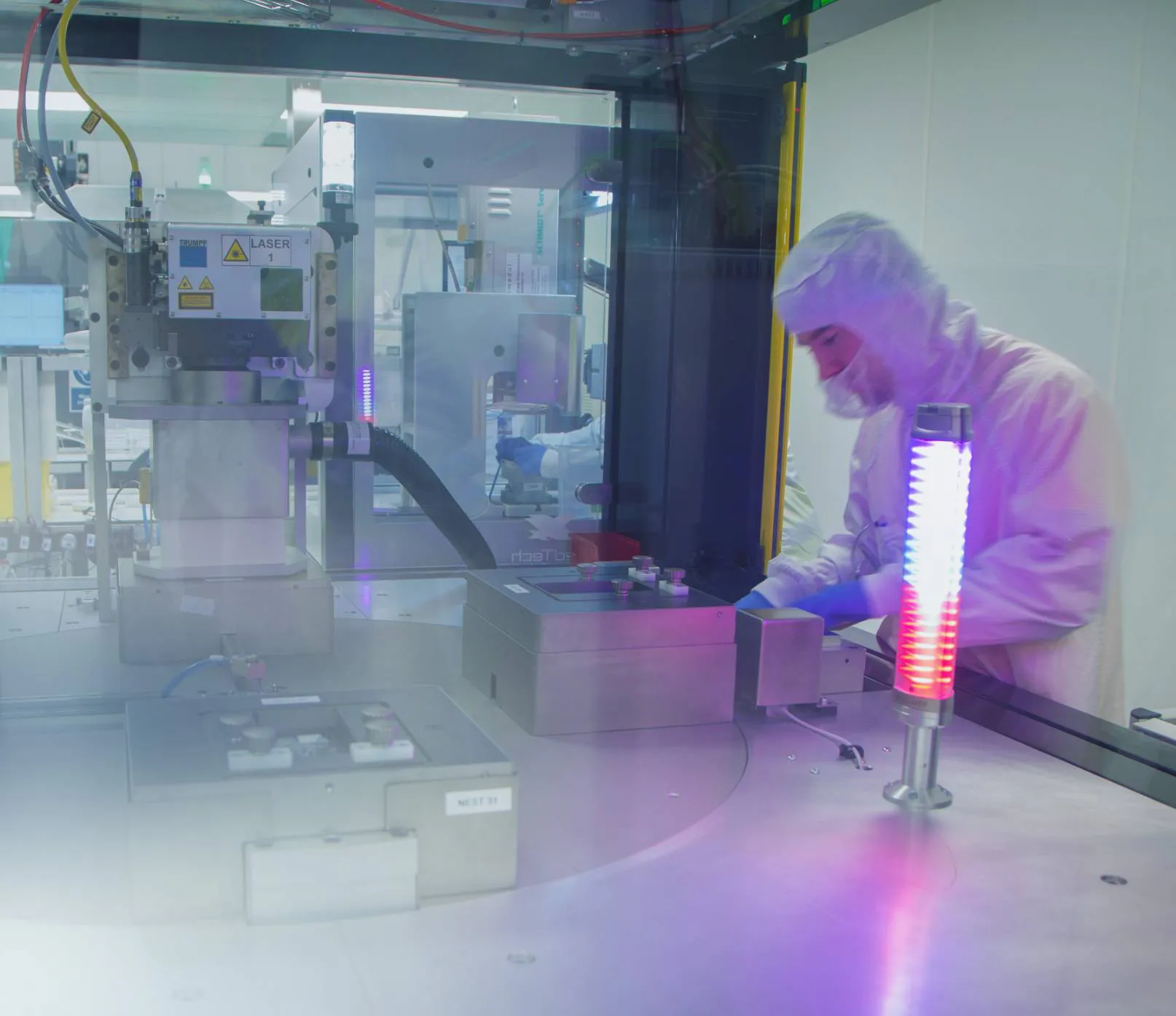 assembly in manufacturing cleanroom