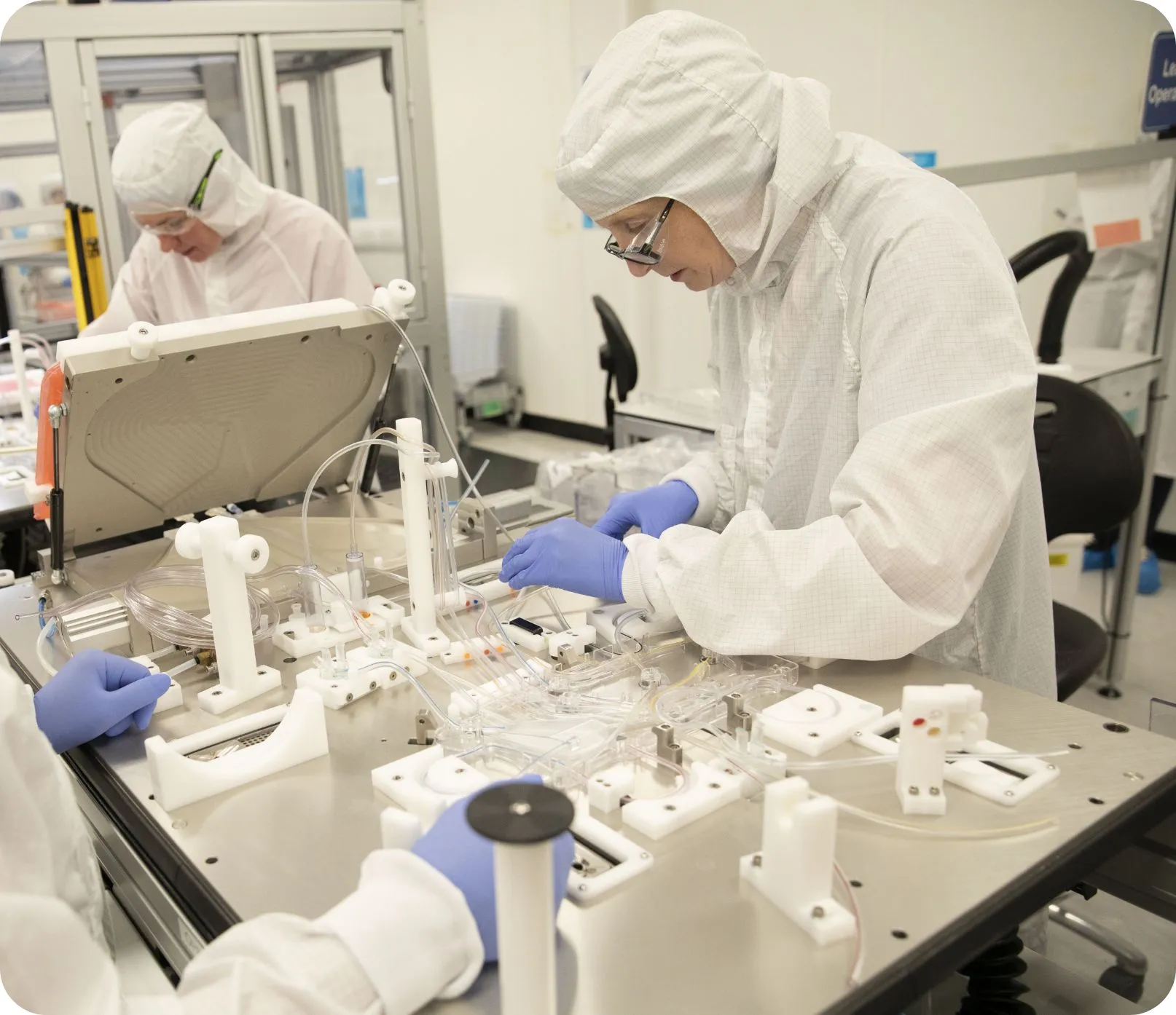 intricate manufacturing testing by skilled staff