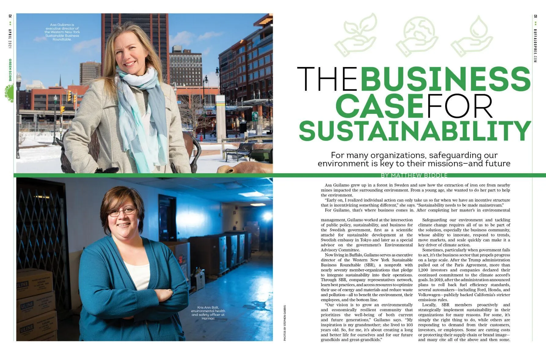 the business case for sustainability news article for buffalo spree magazine